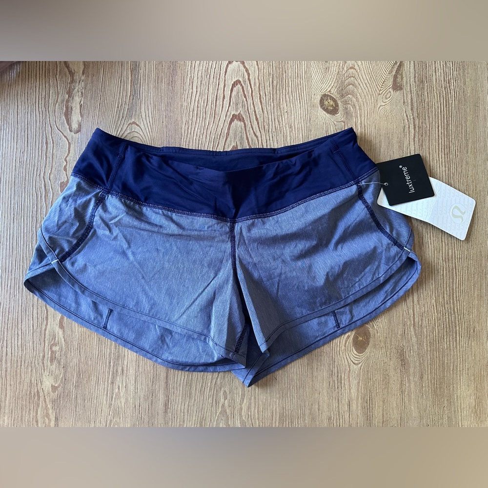 Lululemon Blue Run Speed Short 2.5” Inseam Size 6